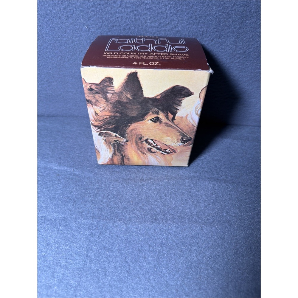 NEW Vintage Avon Faithful Laddie 4oz Wild Country After Shave In Worn Box